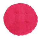 Round Comfortable Breathable Super Soft Cotton Filling Corduroy Seat Cushion Outdoor Dining Picnic Accessory Rose Red