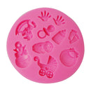3D Baby Shower Silicone Fondant Mould Cake Ice Paste Mold Kitchen Baking Tool