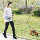 Hands Free Dog Walking Ajustable Leash Lead Waist Bag Running Jogging Gray