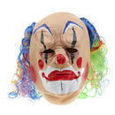 Creepy Evil Clown Mask Lunatic Jester Monster Costume Halloween Fancy Dress