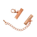 Set of 12PCS Clasp Clips Jewelry Findings FOR Necklace Bracelet Jewelry Making Rose Gold 0.24 x 0.87 inch