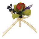 Wedding Groom Bride Bridesmaid Boutonniere Corsage Flower Wrist Flower Brooch Pin Ribbon Charms