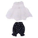 Lovely Lace Tops Shirt Trousers Suit Outfit for Fat Ferrite Blythe Takara Pullip Dolls Clothing Accessory