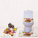 Set Of 3PCS Safe Slip Resistant Flannel Bath Mat With Toilet Rug & Seat Cover Entrance Door Bathroom Coffee Study Kitchen Bed Decor Pirate