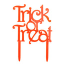 Acrylic Trick Or Treat Cake Toppers Halloween Party Cake Decoration