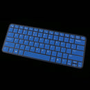 Anti Dust Washable Silicone Skin Keypad Protector Decal for Dell V5460 14inch Laptop Transparent blue