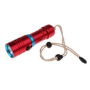 Portable Diving Torch Flashlight LED Underwater 100M Photography Photo Video Red
