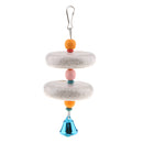 Pet Swing Bird Climb Chew Stone Parrot Cage Hanging Toy Bell Parakeet Budgie