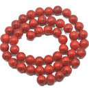 Turquoise Stone Loose Gemstone Beads Strand Jewelry Making DIY Craft Supplies 15.5 Inch Red