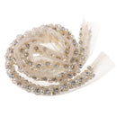1 Yard Elegant Pearl Beaded Ribbon Sewing Trim Chain for Wedding Decoration White