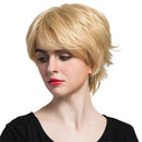 Women Fashion Charming Blond Real Human Hair Bob Wig Short Full Wigs Daily Wear /Costume Party Cosplay