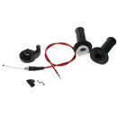 7/8'' 22mm Twist Throttle Cable Kit Handle Grip for 50-250CC Dirt Bike Red Handlebar Lever Motorcycle Hand Grips Easy Install