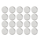 Pack of 20PCS Alloy Round Pieces With Hole For Jewelry Necklace Earrings Jewelry Bracelet Making Craft Projects DIY White K