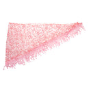 Fashion Ladies' Hollow Tassel Lace Rose Floral Scarf Shawl Wrap-Light Red