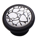 Vintage Fashionable Single Hole Crackle Design Door Knob Cabinet Cupboard Closet Drawer Closet Pull Handle with Mounting Screw