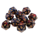 10pcs 20 Sided Dice D20 Polyhedral Dice for Dungeons and Dragons Game Role Playing Game High quality Red Blue