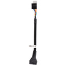 USB3.0 Female 20 Pin to USB2.0 Male 9 Pin Motherboard Header-Adapter Cable