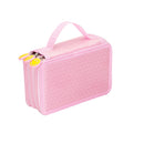Women Girls Beauty Cosmetic Tools Storage Makeup Brush Holder 3 Layers Capacity Kids Pencil Pen Case Travel Bag Gift Pink