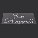 Shiny Diamante Just Married Sticker Bridal Shower Wedding DIY Applique Decal