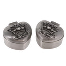 Pack of 2 Alloy Heart Crown My First Tooth Curl Save Box Keepsake Gift With Box