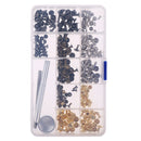 144PCS Metal No Sewing Snap Button Press Stud Leather Clothes Fastener Rivet