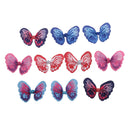 10 Pieces Butterfly Ribbons Bow Applique Embellishment for DIY Crafts Sewing on Dress Clothes