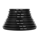 9pcs Step Up + 9pcs Step Down Ring Filter Stepping Adapter 37-82mm 82-37mm