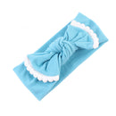 Baby Girls Photography Photo Props Turban Elastic Bow Knot Headband Headwear Hair Decor Accessories Blue