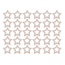 30 Pieces Natural Wood Double Stars Wooden Craft Star Card Making Supply Scrapbooking Embellishment 38x30mm