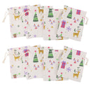 10x Linen Jute Sack Jewelry Pouch Drawstring Gift Bags Xmas Wedding Favour Christmas