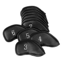 12Pcs/Set Golf Iron Head Covers Set Club Putter Headcover Replacement with Numbers Print