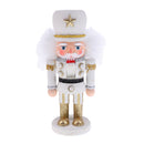 Handpainted Wooden White Nutcracker Santa Claus Nut Cracker Christmas Ornament Party Decor Collectibles Gift