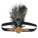 Vintage Charleston Party Peacock Feather Headband Wedding Party Costume Prop