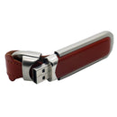 Pen Drive USB Flashdrive Storage Thumb Stick for Notebook PC w/ PU Protector Brown 16GB