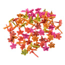 100 Pieces 7.5mm Flower Shaped Metal Brads Paper Fasteners for Scrapbooking Crafts