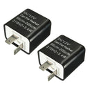 2Piece Motorcycle 12V 2 PIN Turn Signal LED Flasher Blinker Adjustable Relay