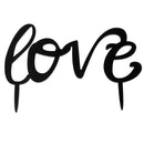 Acrylic Black Monogram Love Word Cake Topper Wedding Birthday Party Favour