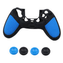 4 Pieces Thumbstick Cap Silicone Camo Skin Grip Case for PlayStation PS4 Blue