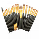 Women Pro Makeup Beauty Cosmetic Tools Makeup Brush Holder Pink + Set of 20PCS Face Foundation Eye Lip Beauty Makeup Brushes Black Gold