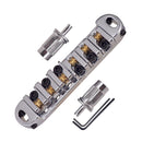 Silver Roller Saddle Locking Bridge with Wrench for LP Electric Guitar Replacement