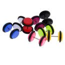 Lots of 16pcs18G Acrylic Barbell Stud Earring Plug Illusion Tunnel Screw Back Piercing Earrings