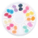 12X 3D Nail Art Diy Diamond Decoration Stickers Retro Oval Rose Shaped