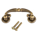 Fashionable Stylish Durable Antique Home Cabinet Door Drawer Handle with 2 Screws Door Hardware 62mm Brass