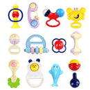 12pcs/set Baby Rattles Teether Set Plastic Developmental Baby Toys for Infants