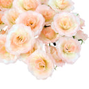50Pcs Artificial Silk Fake Rose Flower Heads Bulk Wedding Party Venue Bouquets Decor Pink