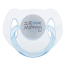ABS Plastic Dummy Pacifier Reborn Magnetic Pacifier Toy Baby Doll Supplies Kids Birthday Gift Clear & Blue