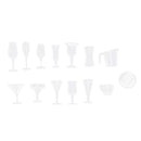Set of 14pcs Clear Wine Glass Juice Cup for 1/12 Dollhouse Kitchen Tableware Accessories