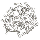 50pcs Fishing Hooked Snap Mix Fishing Barrel Snaps Terminal Tackle Fishing Swivel Stainless Steel Fishing Connector