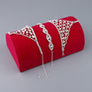 Rose Red Velvet Jewelry Rack Bracelet Necklace Stand Organizer Display Gift