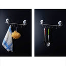 Suction Wall Door Hanger 6 Hooks Holder Rack for Bathroom Kitchen Bedroom